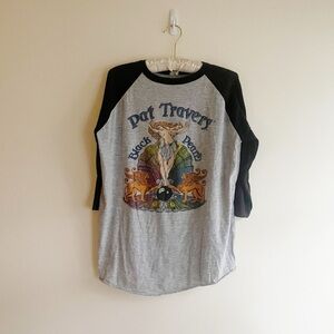 Vintage Pat Travers Raglan Sleeve Baseball Concert Band Tee T-shirt